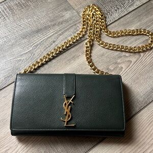 YSL Wallet with unbranded chain